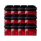 Kit 12 Lanternas Lateral Retangular Com Suporte Rubi Bivolt