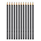 Kit 12 Lápis Grafite Preto Grip 2001 Nº2 B Faber Castell