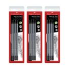Kit 12 Lápis grafite redondo SuperSoft Black Faber-Castell