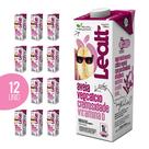 Kit 12 Leite De Aveia Leatt 1l Sem Açúcar Bebida Vegetal