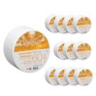Kit 12 Lenços para Depilação Fibra Natural Econômico Resistente Depilflax Rolo 60 Metros
