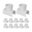Kit 12 Liga Fácil Tapa Furo Tee Esgoto 100x75mm Mold Estrela