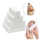 Kit 12 Lixas Bloco Polidora Unhas Acrílico Gel Fecha Poros Cor Branco - D&ampZ