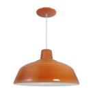 Kit 12 Luminária Pendente Retro 34cm Com Interior Branco Brilho Com Fiação 110/220v
