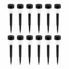 Kit 12 Luminária Solar de Jardim Espeto LED Branco Frio Balizador Externo Prova D Água