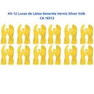 Kit 12 Luvas Látex Proteção Quimica Amarela Verniz Silver Volk CA 16312 Kit 12 Luvas Látex Proteção Quimica Amarela Verniz Silver Volk CA 16312