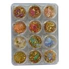 Kit 12 Madre Pérola Com Fio de Ouro Decoração Unhas Acrigel