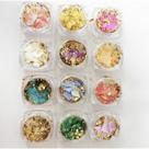 Kit 12 Madre Peróla Com Fio De Ouro Decoração Unhas Acrigel