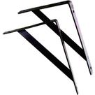 Kit 12 Mão Francesa Suporte para Prateleira Resistente Preto 30cm starfer Kit 12 Mão Francesa Suporte para Prateleira Resistente Preto 30cm starfer