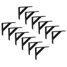 Kit 12 Mãos Francesas Reforçadas 20x12 cm Branco ou Preto Aço - NV703/NV723