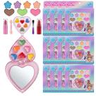 Kit 12 Maquiagem Coraçãozinho Com Espelhinho Batons Aplicadores Para Meninas Atacado