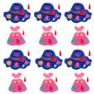 kit 12 maquiagem infantil mini com sombras colorido brinquedo infantil lembrancinha festa presente