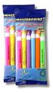 Kit 12 Marca Texto Neon Slim Chanfrada Masterprint Variadas