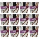 Kit 12 Meia-Calça Clássica Fio 20 Preta Grande - Trifil