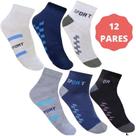 Kit 12 Meia Masculina Cano Curto Soquete Kit Com 12 Pares