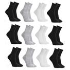 Kit 12 Meias Cano Alto Sport Grossa Esportiva Básico Algodão Unissex