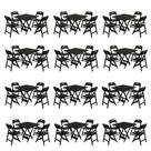 Kit 12 Mesas Dobráveis Elegance 4 Lugares Tampo 8 Ripas Cadeiras Base Preto 70x70 Mega Madeira Kit 12 Mesas Dobráveis Elegance 4 Lugares Tampo 8 Ripas Cadeiras Base Preto 70x70 Mega Madeira