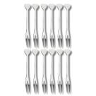 Kit 12 Mini Garfos Aço Inox Coração Para Petiscos Aperitivos Fondue Uny Home