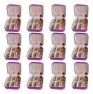 Kit 12 Mini Porta Joias Bijuteria armazenamento de colar Anéis Estojo Portátil viagem lembrancinha casamento 15 anos varias cores escolha a sua Kit 12 Mini Porta Joias Bijuteria armazenamento de colar Anéis Estojo Portátil viagem lembrancinha casamento 15 anos varias cores escolha a sua