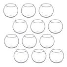 Kit 12 Mini Vaso Aquário Castiçal Redondo De Vidro 400Ml
