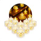 Kit 12 Mini Vela Led Eletrônica Decoração Natal Artificial