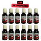 Kit 12 Óleos Naturais de Copaíba Puro 30mL Controle de Oleosidade e Cuidados com a Pele Aroeira