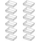 Kit 12 Organizador de Gavetas Armarios e Dispensa Modular Multiuso Transparente