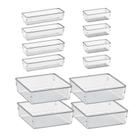 Kit 12 Organizadores Acrílico Cristal Modular 4G/4 M/ 4 P