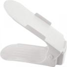 Kit 12 Organizadores de sapato, saltos e tênis com regulagem de altura - Branco