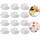 Kit 12 Paleta Godê Para Pintura Tinta Aquarela 10 Cavidades Plástico Para Arte Tintas Acrílica e Guache