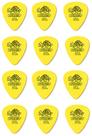 KIT 12 Palheta Dunlop Tortex 0,73 mm guitarra 418R AMARELA