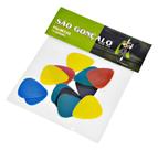 Kit 12 Palhetas Finas 0.53 em Nylon Para Cavaco Violão São Gonçalo 6338