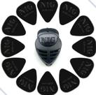 Kit 12 Palhetas Violão Cavaquinho Nig 0,70+Porta Palhetas