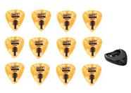 Kit 12 Palhetas Violao MXT 050mm + Porta Palhetas
