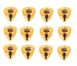 Kit 12 Palhetas Violao MXT 050mm - Shell Amarela
