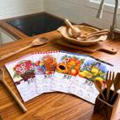 Kit 12 Pano De Prato Calendário 2027 Cozinha Seca Louça Decoração 4 Estampas Sortidas