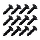 Kit 12 Parafuso Escudo 3mm x 12mm Guitarra Baixo Preto
