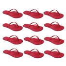 Kit 12 Pares Chinelo Sandália Feminino Slim Liso Atacado F02