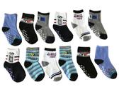 Kit 12 pares de meia infantil menino antiderrapante
