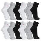 Kit 12 Pares de Meias Sandrini Cano Médio Algodão Esporte Conforto Kit 12 Pares de Meias Sandrini Cano Médio Algodão Esporte Conforto