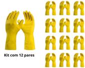 Kit 12 pares luva em latéx natural revestimento interno silver marca danny ref da 360