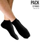 Kit 12 Pares Meia Algodão Soquete Cano Baixo Branca Preta 38-43 896