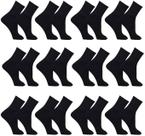 Kit 12 Pares Meia Cano Alto Unissex Sport Tamanho 40 a 46 Preto