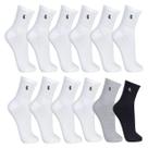 Kit 12 Pares Meia Cano Médio Lupo Unissex Algodão Conforto Kit 12 Pares Meia Cano Médio Lupo Unissex Algodão Conforto