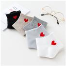 Kit 12 pares Meia Love Coração Algodão Feminina Cano Curto