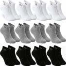 Kit 12 Pares Meias Cano Curto Baixo Soquete Sapatilha Unissex Masculina Feminina Academia Confortável Original