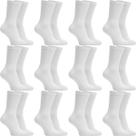 Kit 12 Pares Meias Cano Médio Alto Academia Original Sport Tamanho:M - 34 a 39Cor:Todas Brancas