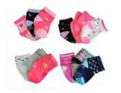 Kit 12 Pares Meias Infantil Bebê Criança Antiderrapante