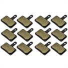 Kit 12 Pares Pastilhas de Freio a Disco Compatíveis Shimano MTB Bicicleta Alta Durabilidade Sem Mola