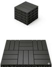 KIT 12 Peças Deck Modular Plástico Cinza 30x30